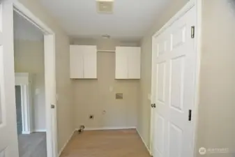 Utility room off garage