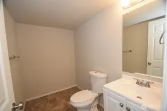 Large half bath lower level