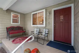 You'll appreciate the covered front porch!