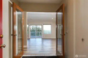 French doors in foyer