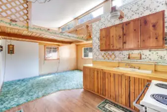 Living space with loft