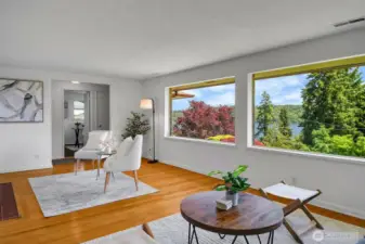 Original hardwood floors in the Living Room!