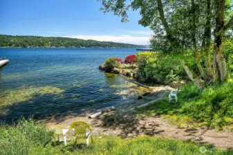 Cute little beach with some shady and some sunny areas; something for everyone!