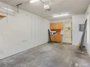 Extra storage/work space in private garage!
