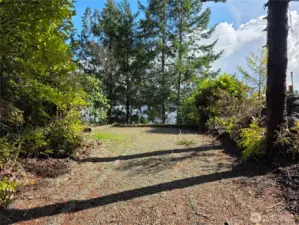 Parking pad for RV, boat, or extra parking for visitors.