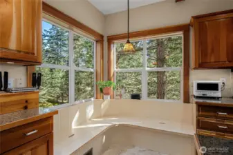 breakfast nook in kitchen