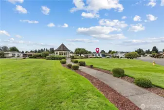Another view of the small park and path for walking