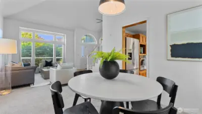 Formal dining room and living room.