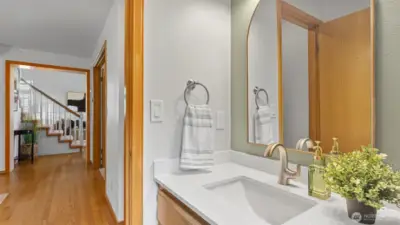 Upgraded Downstairs half bath.