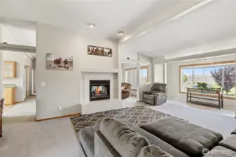 Double sided propane fireplacw