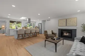 Open floorplan greets you at the door.