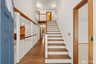 Home can live like a rambler, with 4 additional rooms upstairs.