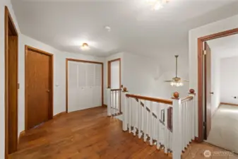 2nd floor landing to 4 rooms.