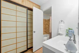 Updated primary en-suite bathroom.