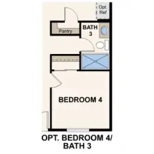 First floor bed/bath rendering
