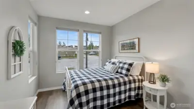 Spacious guest bedroom