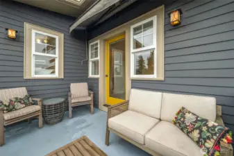 Spacious balcony off primary. Great for morning coffee or happy hour