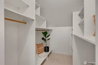 Primary walk-in closet