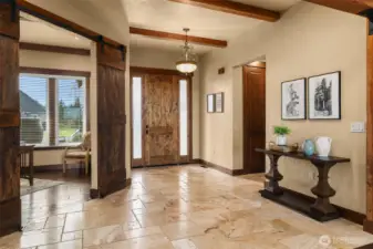 Chilseled Travertine Entry