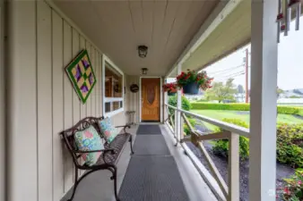Enter the welcoming porch...