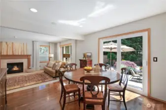 Breakfast nook and with first of two doors to the outside entertainment area & private backyard.
