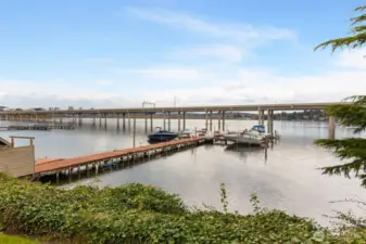 Dock and moorage for the building