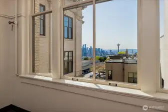 West Staircase Offering Panoramic Views of the Space Needle
