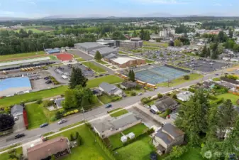 Looking toward the high school