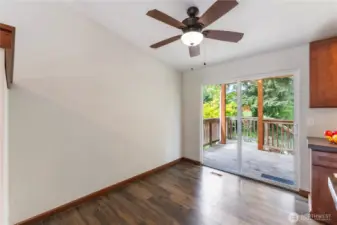 Slider out to the covered deck