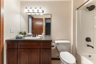 Upper floor hall bathroom