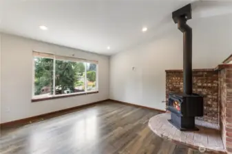 Living room is light filled yet private