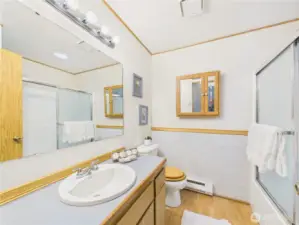 The top floor has a full bath centrally located.
