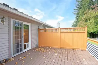 Your private deck—your own spot to relax and recharge.