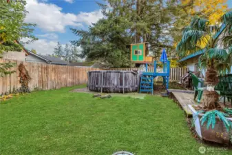 Backyard pool & deck. Great for entertaining!