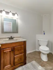 First floor half bath