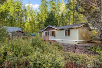 View of home from opposite side of the stream