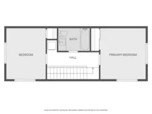 Smart layout maximizing space across two levels—perfect for modern island living.