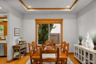 Formal dining area ideal for hosting family and guests.