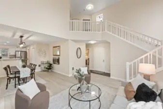 Open floor plan, new flooring throughout on main.