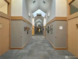 Bay Club - our local artists display their talents along this hall