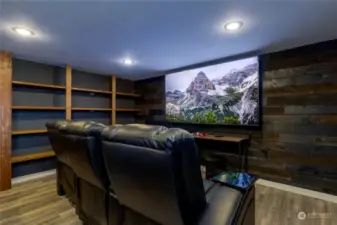Theater Room With 6 Person Tiered Seating (Available for purchase)