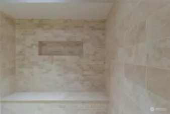 Walk-in shower on the Lower Level