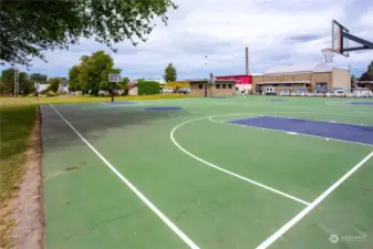 Basketball courts at the park.