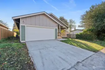 2-car garage and driveway