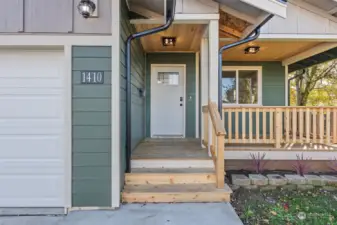 Front door and porch