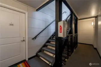 Secure entrance into the building.