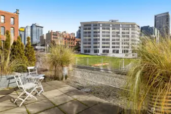 your own patio with panoramic city view