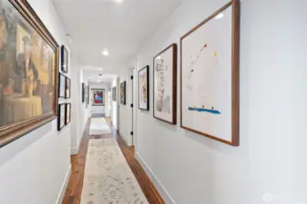 Hallway leading from the entrance to bedrooms.