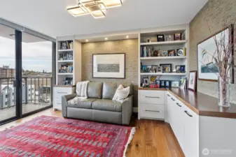 2nd bedroom is currently used an office with custom b uilt-ins.