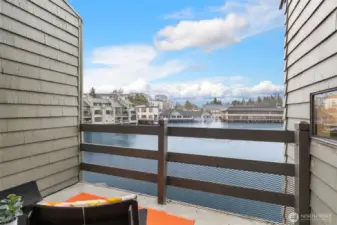 2 private decks with lake views
